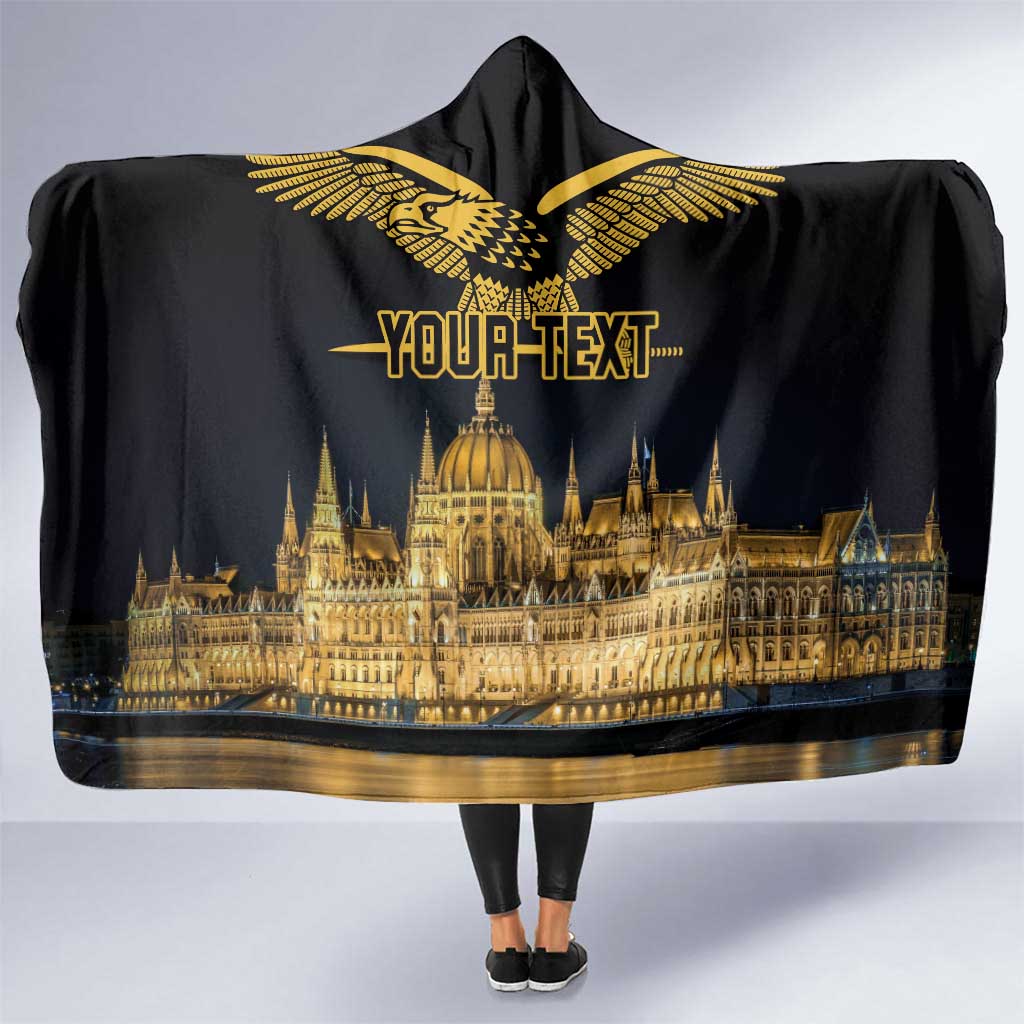 Personalized Hungary Budapest Capital Hooded Blanket Hungarian Turul Bird