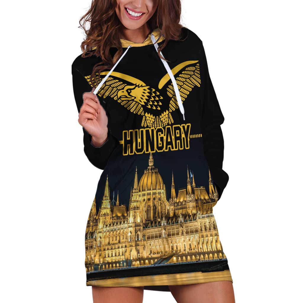 Personalized Hungary Budapest Capital Hoodie Dress Hungarian Turul Bird - Wonder Print Shop