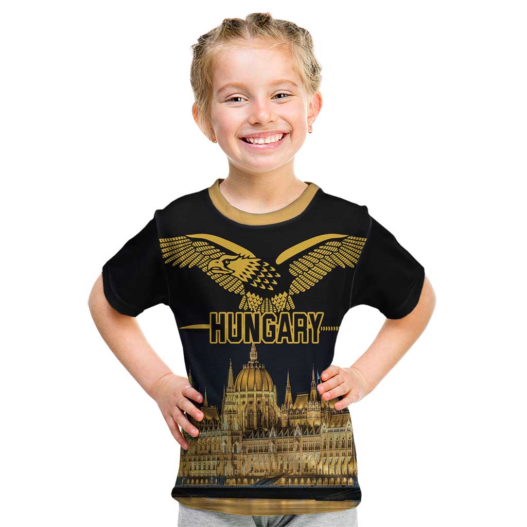 Personalized Hungary Budapest Capital Kid T Shirt Hungarian Turul Bird - Wonder Print Shop