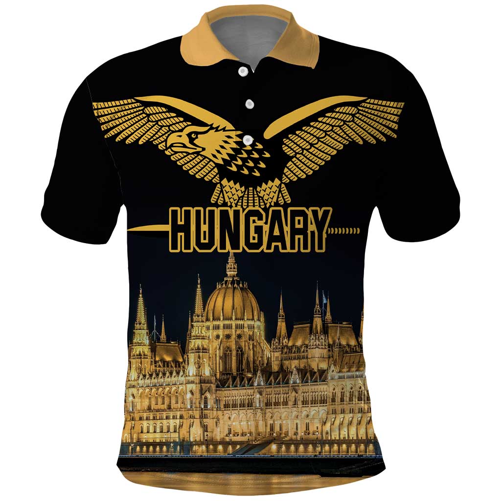 Personalized Hungary Budapest Capital Polo Shirt Hungarian Turul Bird - Wonder Print Shop