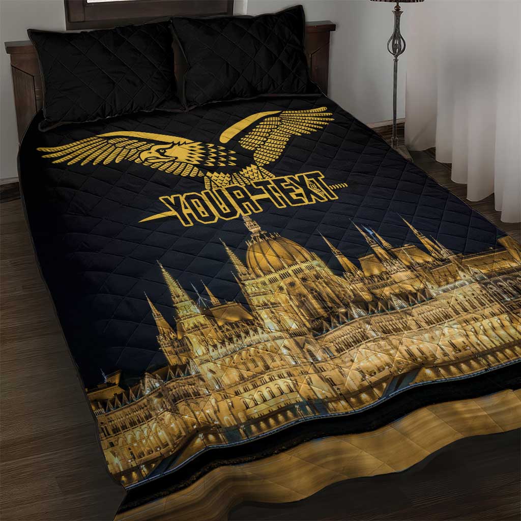 Personalized Hungary Budapest Capital Quilt Bed Set Hungarian Turul Bird - Wonder Print Shop