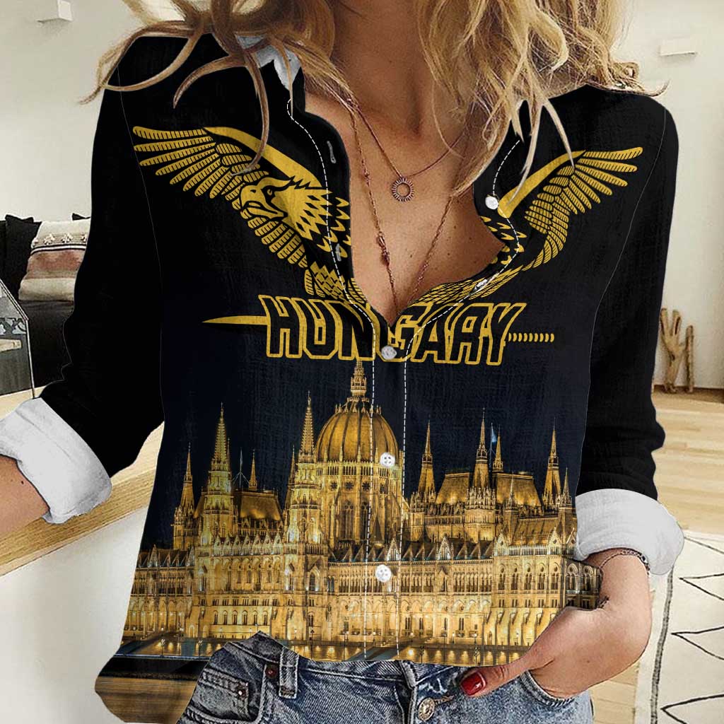 Personalized Hungary Budapest Capital Women Casual Shirt Hungarian Turul Bird