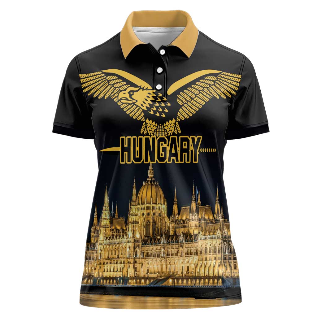 Personalized Hungary Budapest Capital Women Polo Shirt Hungarian Turul Bird - Wonder Print Shop