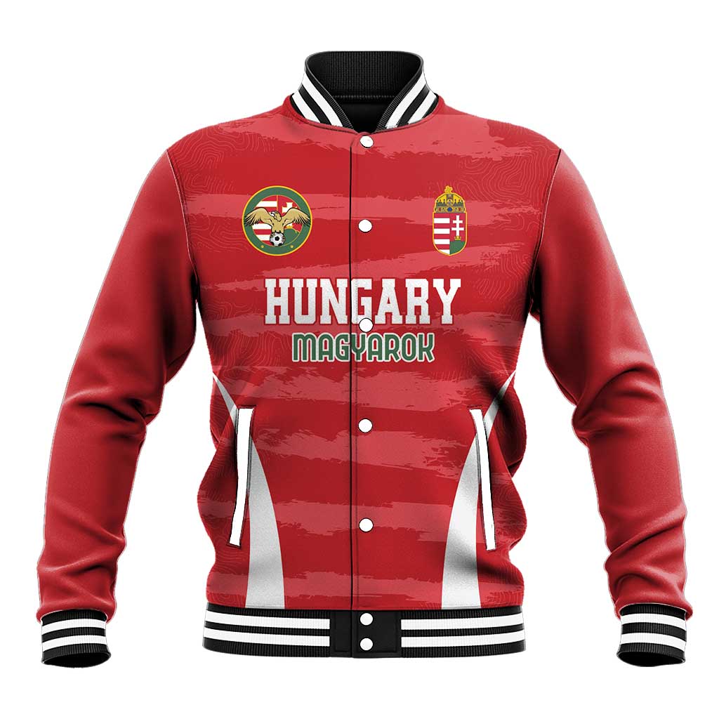 Custom Hungary Football Baseball Jacket Magyarok Classic Football - Wonder Print Shop