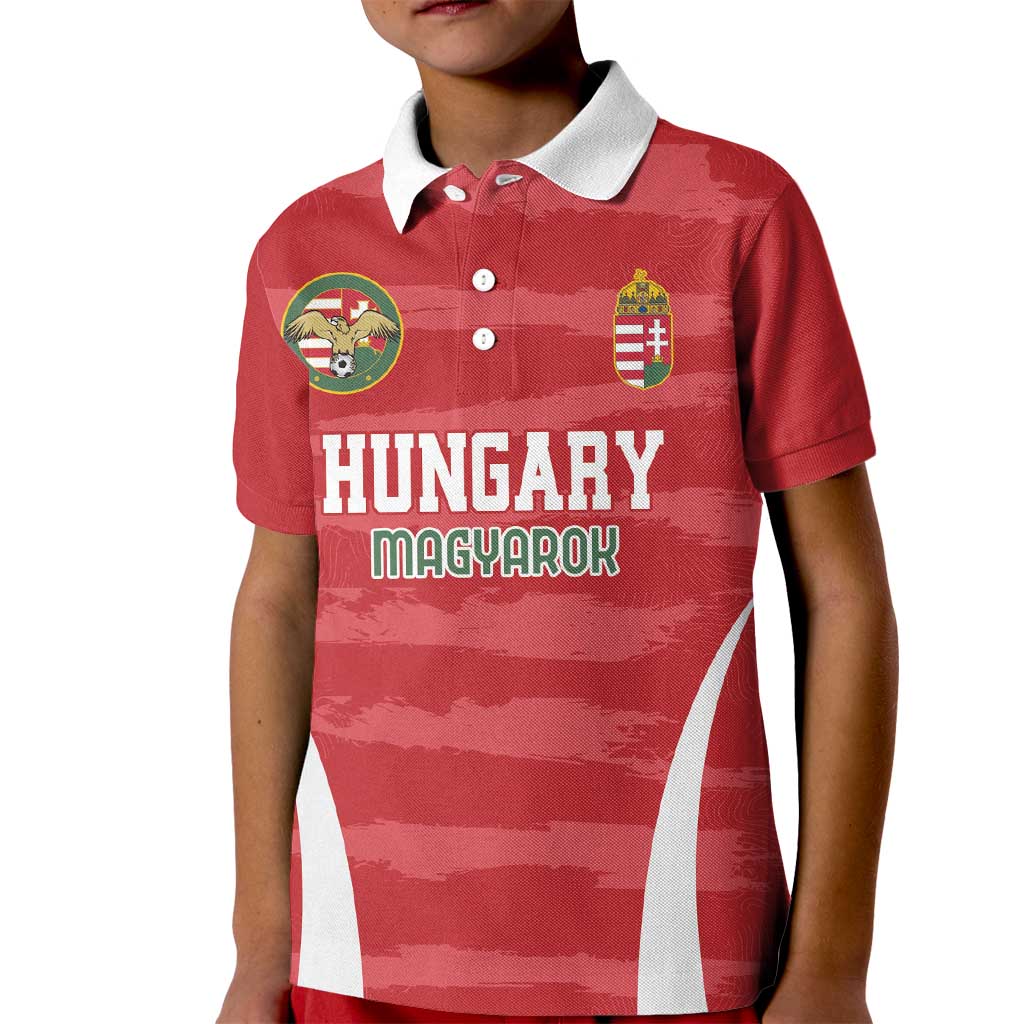 Custom Hungary Football Kid Polo Shirt Magyarok Classic Football - Wonder Print Shop