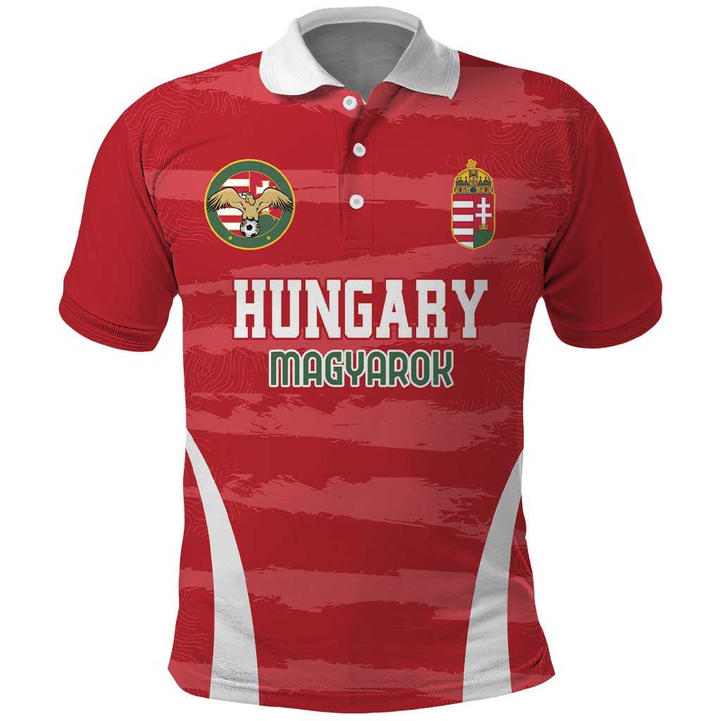 Custom Hungary Football Polo Shirt Magyarok Classic Football - Wonder Print Shop