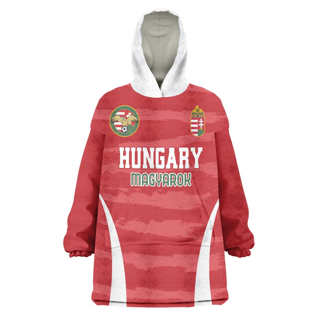 Custom Hungary Football Wearable Blanket Hoodie Magyarok Classic Football LT18