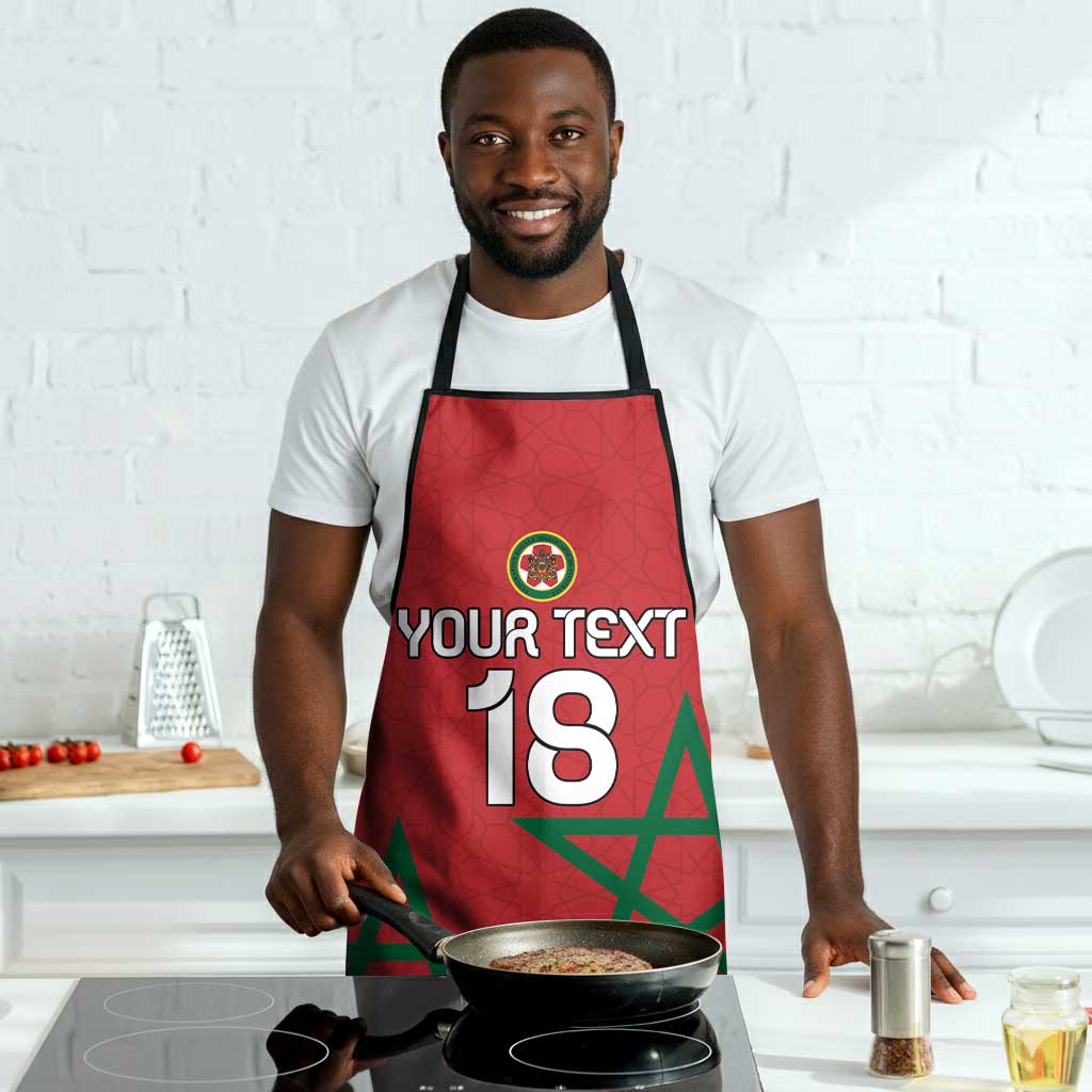 Custom Morocco Heritage Football Apron Road To Champion