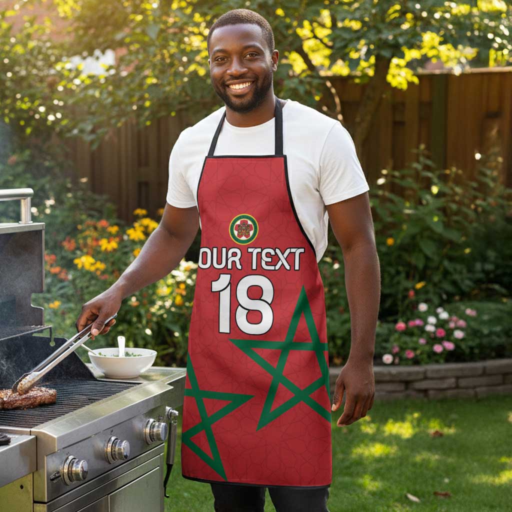 Custom Morocco Heritage Football Apron Road To Champion