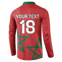 Custom Morocco Heritage Football Button Sweatshirt Road To Champion