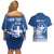 Personalized Greece Athena Goddess Couples Matching Off Shoulder Short Dress and Hawaiian Shirt Parthenon Greek Key Patterns