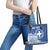 Personalized Greece Athena Goddess Leather Tote Bag Parthenon Greek Key Patterns