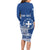 Personalized Greece Athena Goddess Long Sleeve Bodycon Dress Parthenon Greek Key Patterns