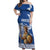 Personalized Greece Athena Goddess Off Shoulder Maxi Dress Parthenon Greek Key Patterns