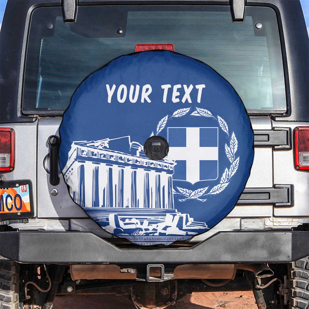 Personalized Greece Athena Goddess Spare Tire Cover Parthenon Greek Key Patterns