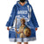 Personalized Greece Athena Goddess Wearable Blanket Hoodie Parthenon Greek Key Patterns