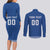 Custom Greece Football Couples Matching Long Sleeve Bodycon Dress and Long Sleeve Button Shirt Go Champions Ethniki LT18