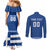 Custom Greece Football Couples Matching Mermaid Dress and Long Sleeve Button Shirt Go Champions Ethniki LT18