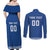 Custom Greece Football Couples Matching Off Shoulder Maxi Dress and Long Sleeve Button Shirt Go Champions Ethniki LT18