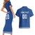 Custom Greece Football Couples Matching Short Sleeve Bodycon Dress and Hawaiian Shirt Go Champions Ethniki LT18