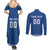 Custom Greece Football Couples Matching Summer Maxi Dress and Long Sleeve Button Shirt Go Champions Ethniki LT18