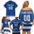 Custom Greece Football Family Matching Off Shoulder Short Dress and Hawaiian Shirt Go Champions Ethniki LT18