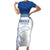 Custom Greece Football Family Matching Short Sleeve Bodycon Dress and Hawaiian Shirt Go Champions Ethniki LT18