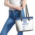 Custom Greece Football Leather Tote Bag Go Champions Ethniki LT18