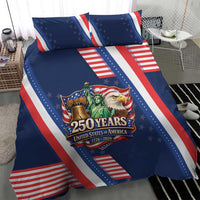 America 250th Anniversary Bedding Set USA 1776-2026 Patriotic Eagle