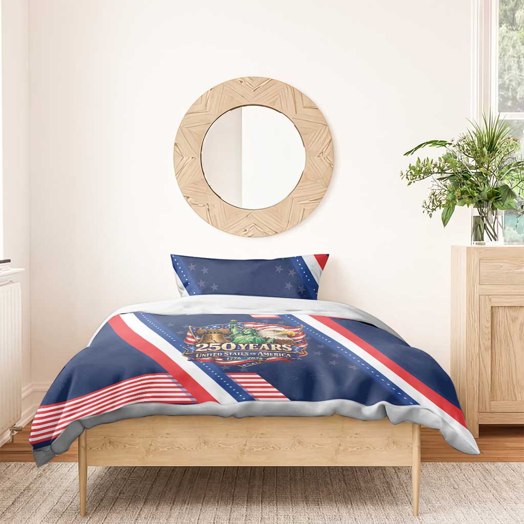 America 250th Anniversary Bedding Set USA 1776-2026 Patriotic Eagle