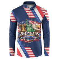 America 250th Anniversary Button Sweatshirt USA 1776-2026 Patriotic Eagle