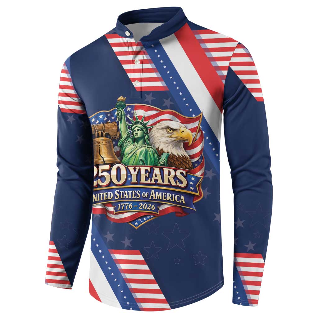 America 250th Anniversary Button Sweatshirt USA 1776-2026 Patriotic Eagle