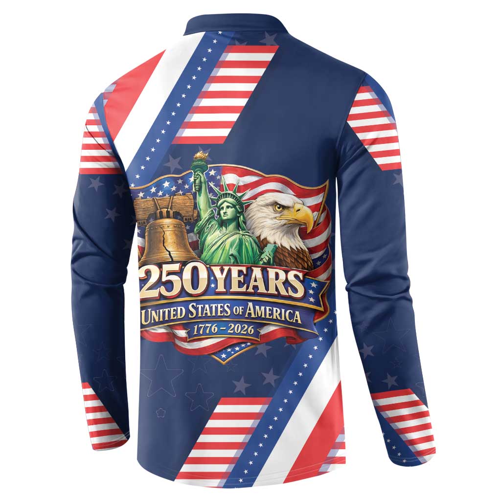 America 250th Anniversary Button Sweatshirt USA 1776-2026 Patriotic Eagle