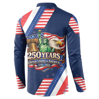 America 250th Anniversary Button Sweatshirt USA 1776-2026 Patriotic Eagle