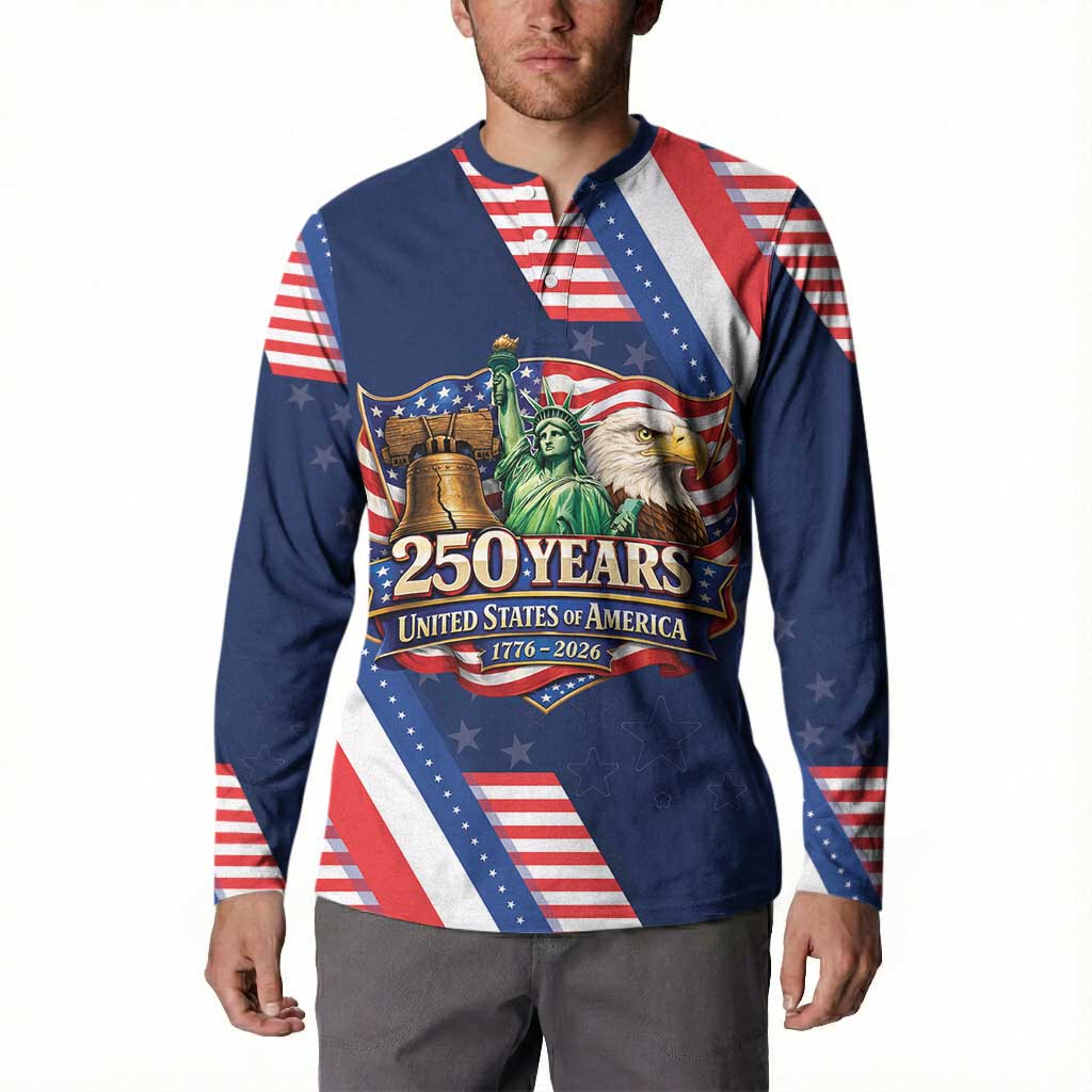 America 250th Anniversary Button Sweatshirt USA 1776-2026 Patriotic Eagle