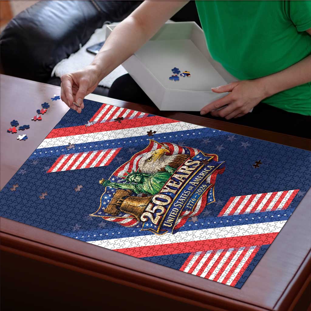 America 250th Anniversary Puzzle USA 1776-2026 Patriotic Eagle