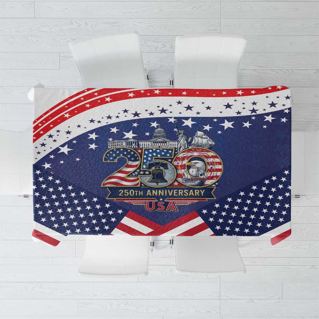 USA 250 Years of Freedom Tablecloth All American Pride
