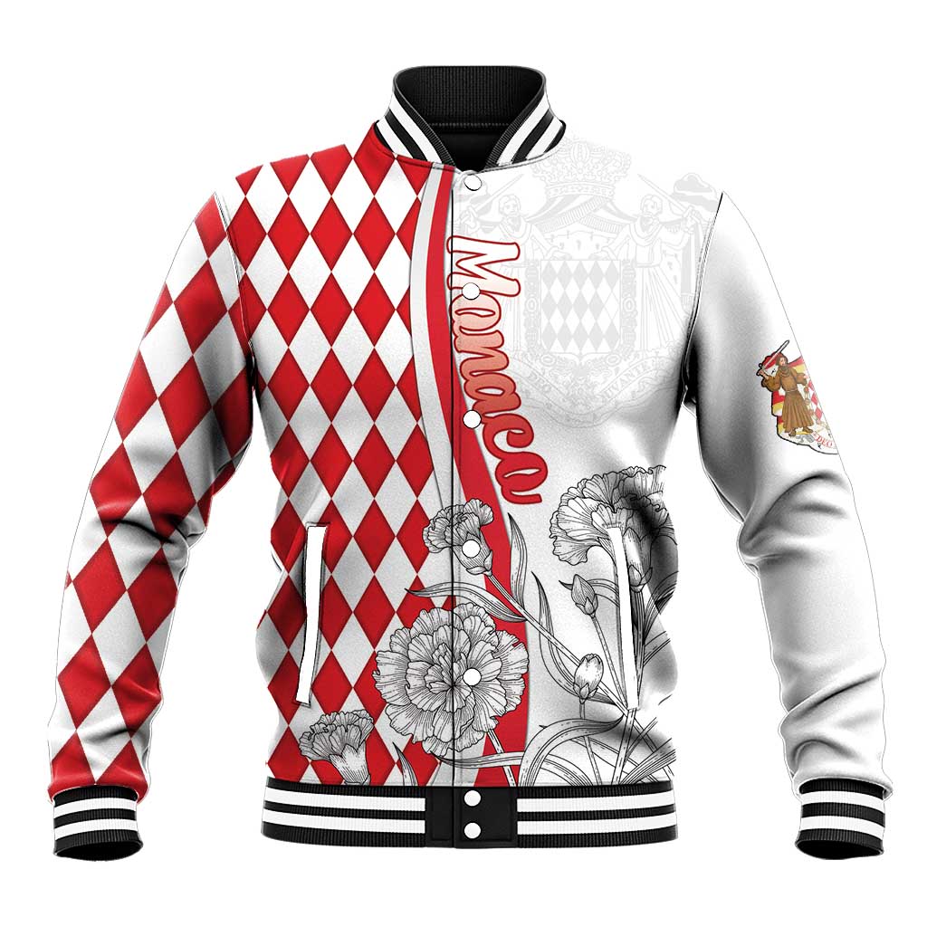 Monaco Deo Juvante Baseball Jacket Lozenge Flag Style