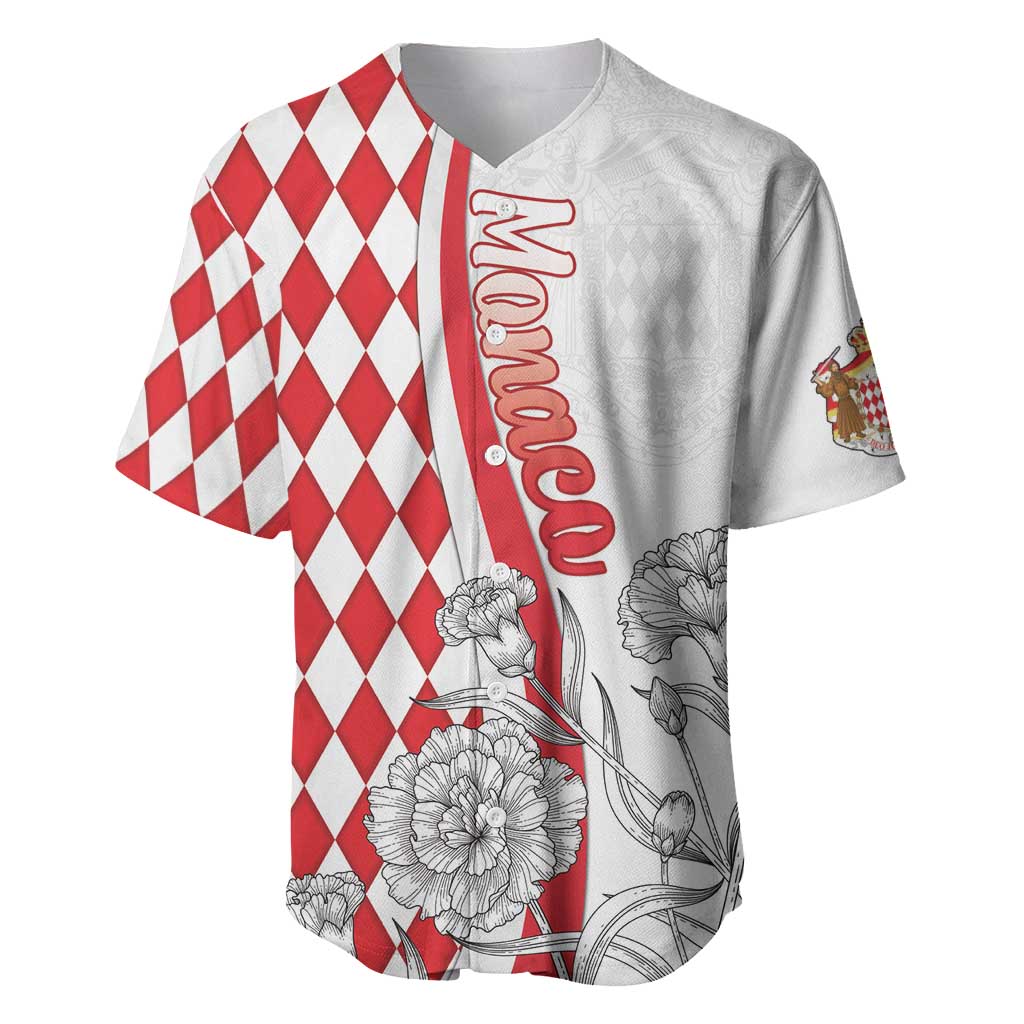 Monaco Deo Juvante Baseball Jersey Lozenge Flag Style