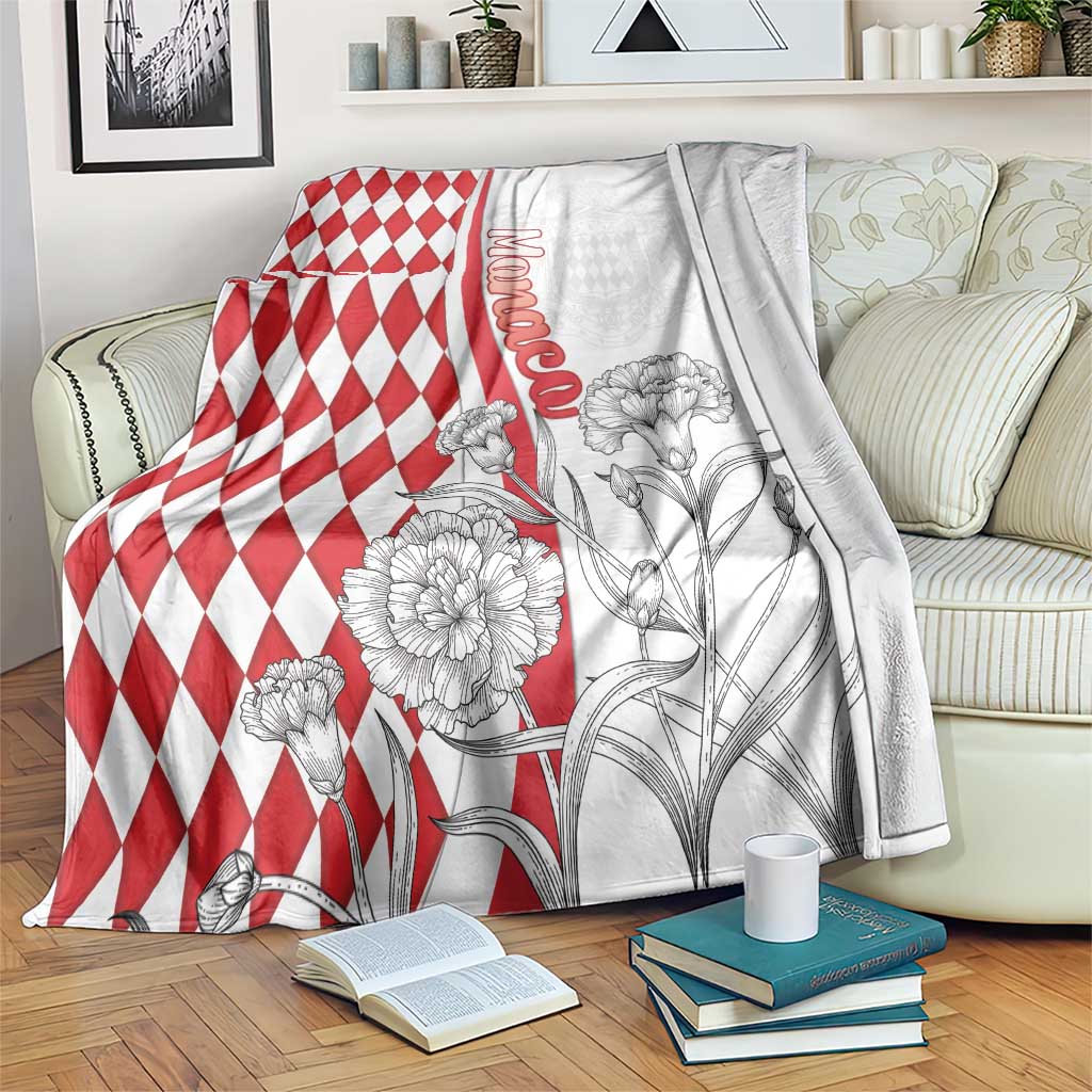 Monaco Deo Juvante Blanket Lozenge Flag Style