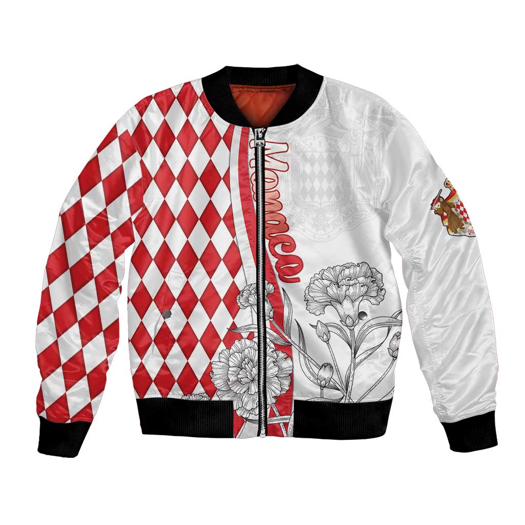 Monaco Deo Juvante Bomber Jacket Lozenge Flag Style