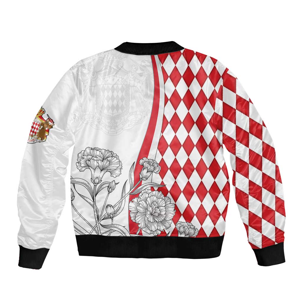 Monaco Deo Juvante Bomber Jacket Lozenge Flag Style