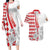 Monaco Deo Juvante Couples Matching Long Sleeve Bodycon Dress and Hawaiian Shirt Lozenge Flag Style