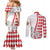 Monaco Deo Juvante Couples Matching Mermaid Dress and Long Sleeve Button Shirt Lozenge Flag Style