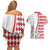 Monaco Deo Juvante Couples Matching Off Shoulder Short Dress and Hawaiian Shirt Lozenge Flag Style