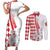 Monaco Deo Juvante Couples Matching Short Sleeve Bodycon Dress and Long Sleeve Button Shirt Lozenge Flag Style