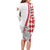 Monaco Deo Juvante Family Matching Long Sleeve Bodycon Dress and Hawaiian Shirt Lozenge Flag Style