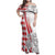 Monaco Deo Juvante Family Matching Off Shoulder Maxi Dress and Hawaiian Shirt Lozenge Flag Style