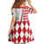 Monaco Deo Juvante Family Matching Off Shoulder Short Dress and Hawaiian Shirt Lozenge Flag Style