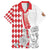 Monaco Deo Juvante Family Matching Puletasi and Hawaiian Shirt Lozenge Flag Style